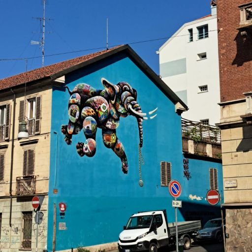 Graffito di Urban Art di Louis Masai