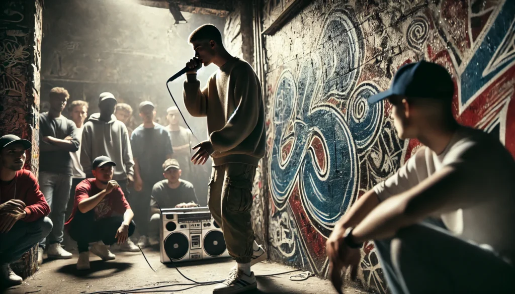 rapper che si esibiscono in strada