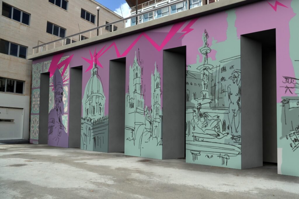 seconda proposta del progetto di urban art per il piazzale Ungheria